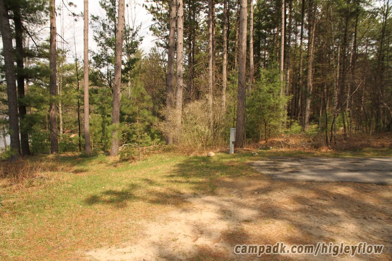 Campsite Photo of Site 34 at Higley Flow State Park, New York - Cross Site View