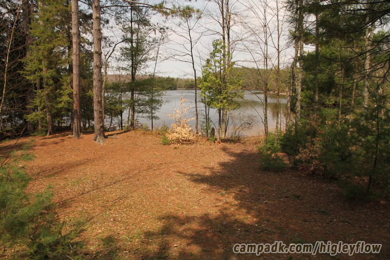 Campsite Photo of Site 34 at Higley Flow State Park, New York - Pathway Down to Water
