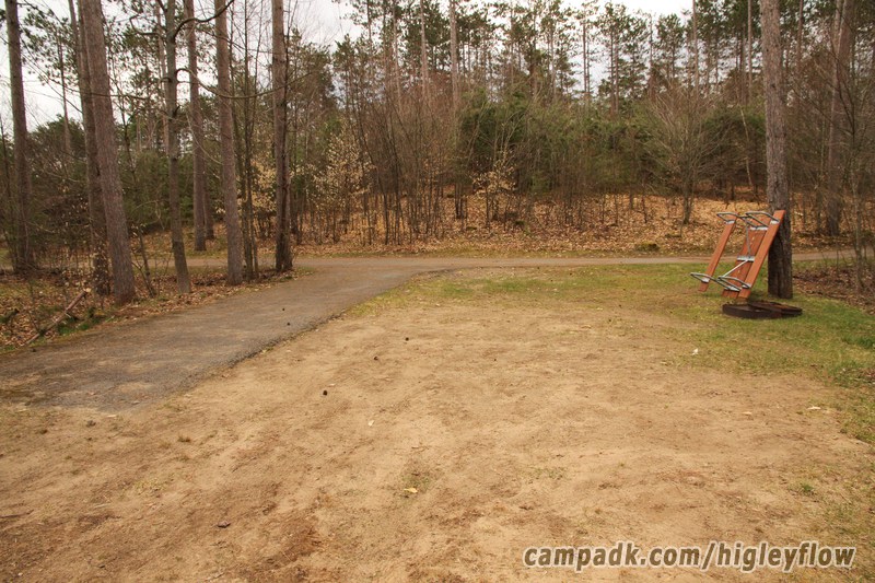 Campsite Photo of Site 94 at Higley Flow State Park, New York - Looking Back Towards Road