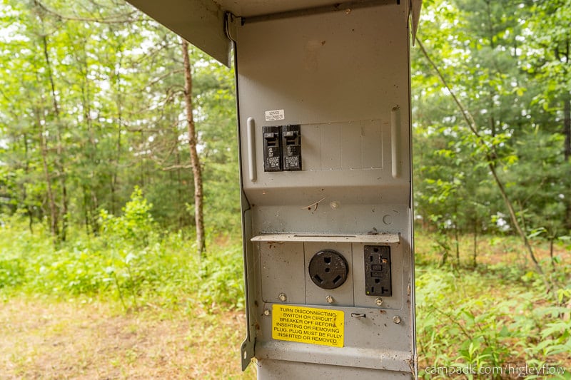 Campsite Photo of Site 34 at Higley Flow State Park, New York - Cross Site View
