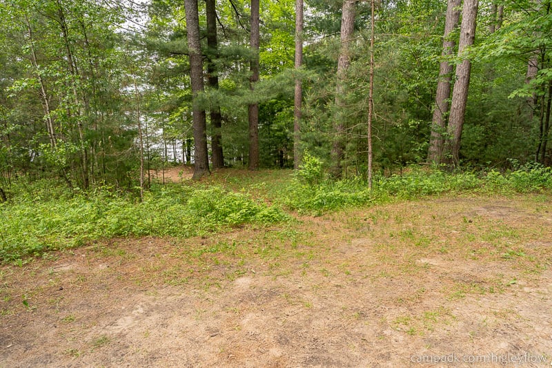 Campsite Photo of Site 34 at Higley Flow State Park, New York - Pathway Down to Water