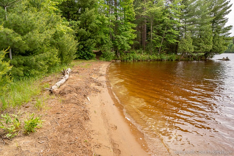 Campsite Photo of Site 34 at Higley Flow State Park, New York - Shoreline