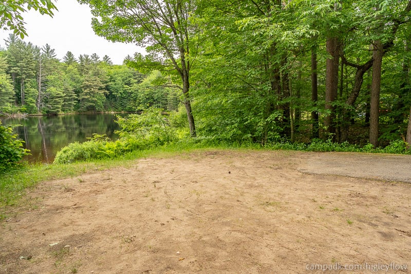 Campsite Photo of Site 94 at Higley Flow State Park, New York - Cross Site View