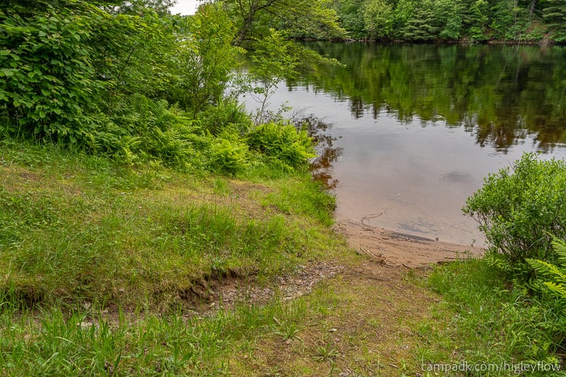 Campsite Photo of Site 94 at Higley Flow State Park, New York - Shoreline