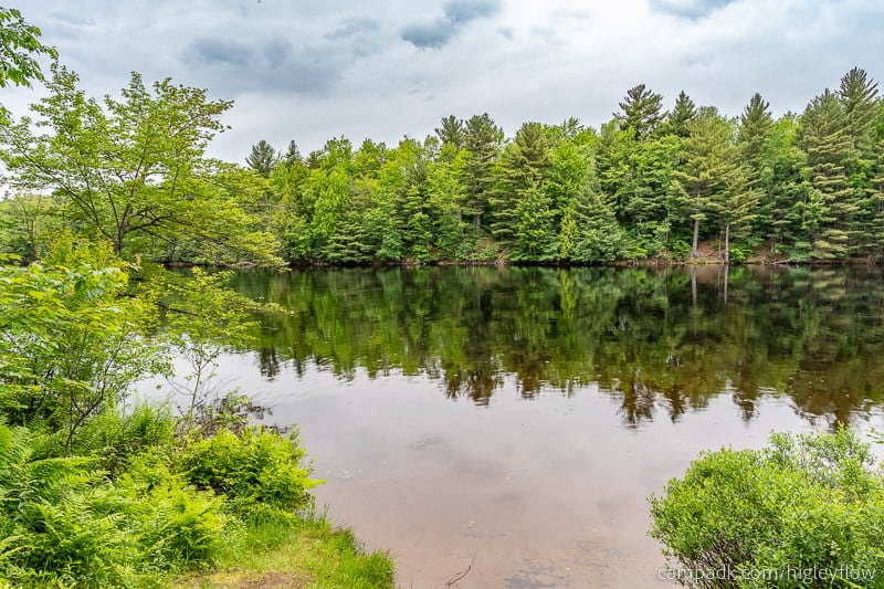 Campsite Photo of Site 94 at Higley Flow State Park, New York - View from Shoreline