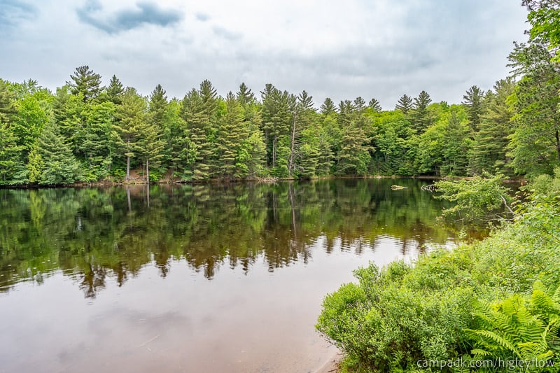 Campsite Photo of Site 94 at Higley Flow State Park, New York - View from Shoreline