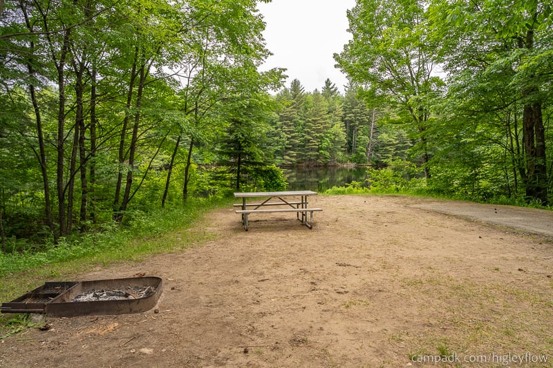 Campsite Photo of Site 94 at Higley Flow State Park, New York - Looking at Site from Road