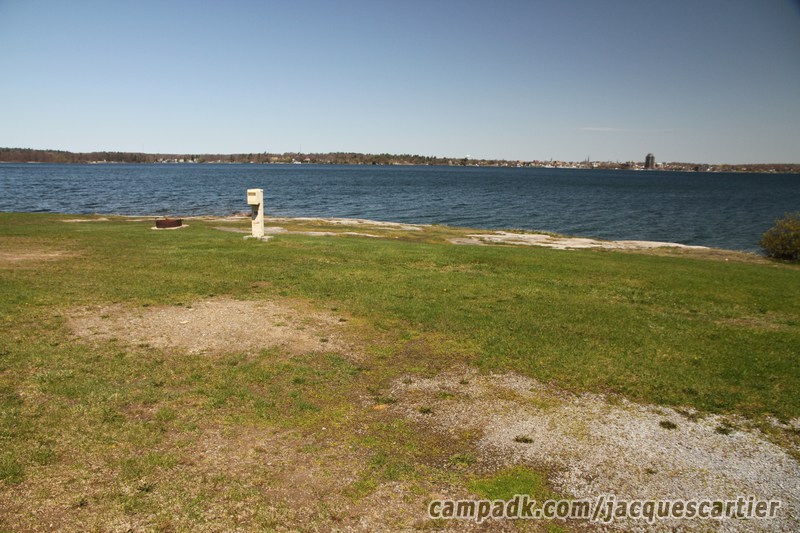 Campsite Photo of Site 111 at Jacques Cartier State Park, New York - Looking at Site from Road Sign Visible