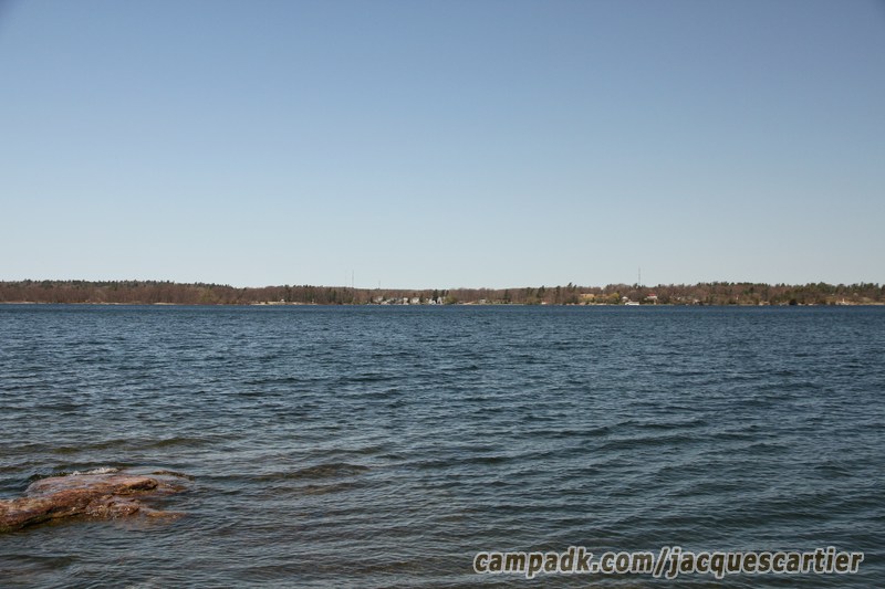 Campsite Photo of Site 111 at Jacques Cartier State Park, New York - View from Shoreline
