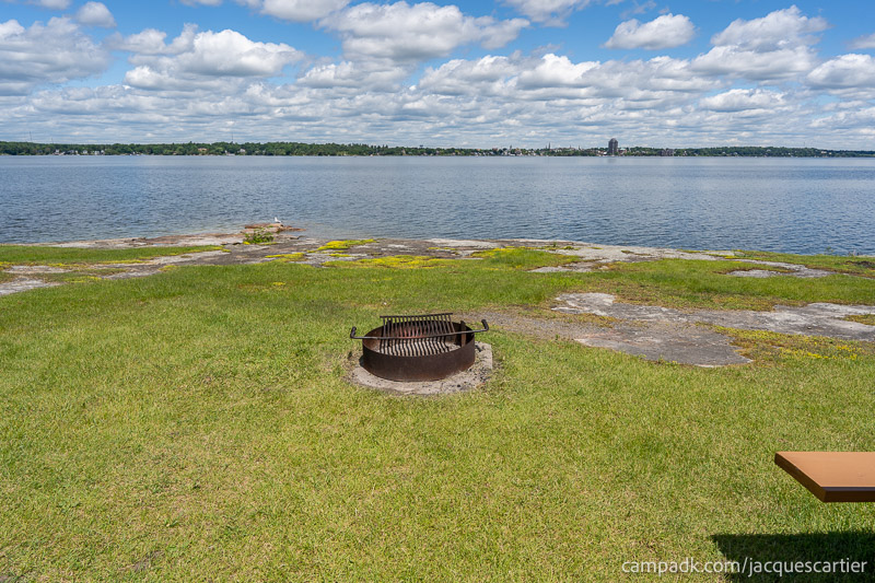 Campsite Photo of Site 111 at Jacques Cartier State Park, New York - Fireplace View