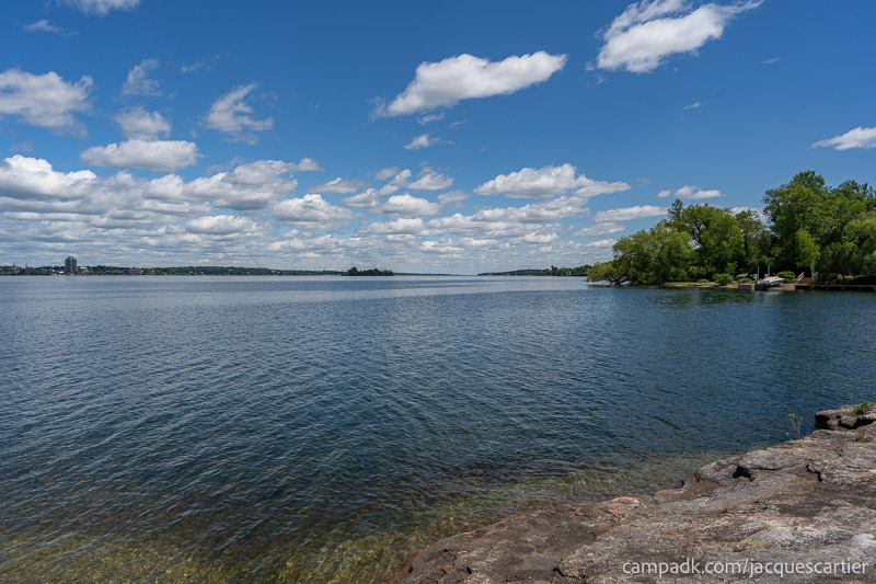 Campsite Photo of Site 111 at Jacques Cartier State Park, New York - View from Shoreline