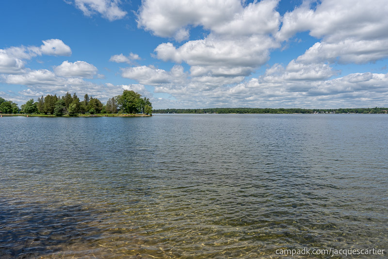Campsite Photo of Site 45 at Jacques Cartier State Park, New York - View from Shoreline
