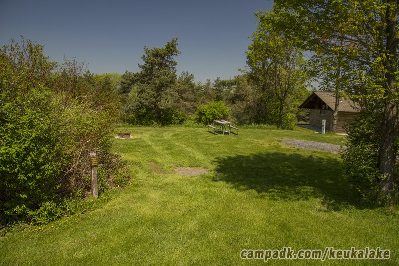 Campsite Photo of Site 134 at Keuka Lake State Park, New York - Looking at Site from Road