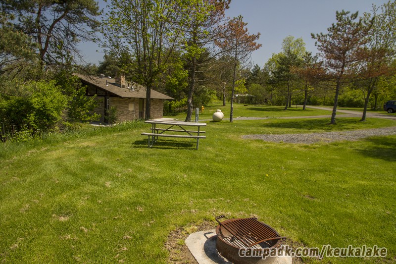 Campsite Photo of Site 134 at Keuka Lake State Park, New York - Cross Site View