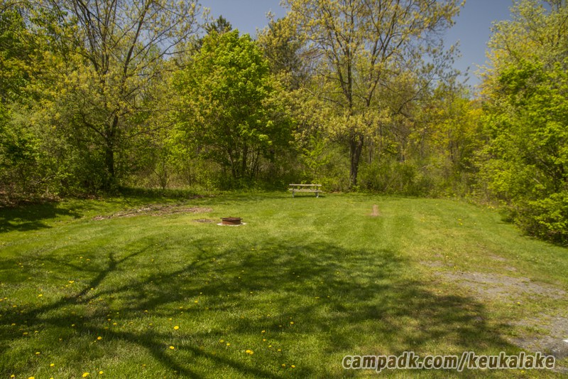 Campsite Photo of Site 13 at Keuka Lake State Park, New York - Looking at Site from Road