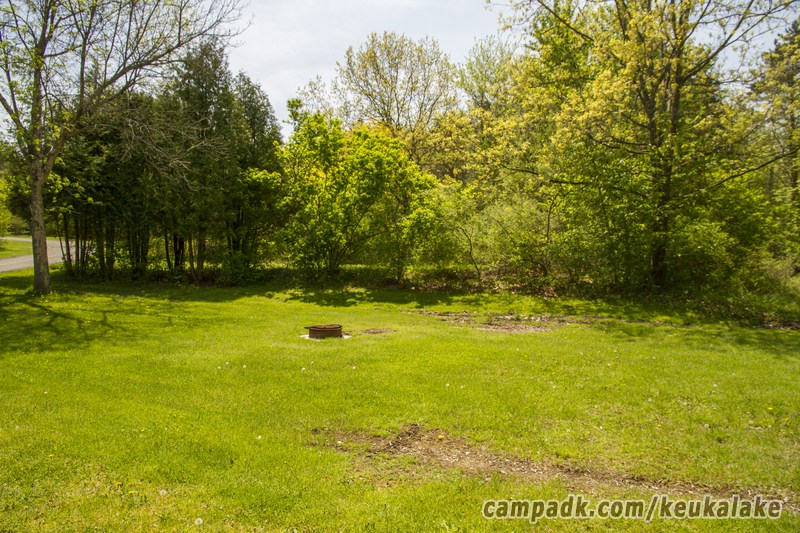 Campsite Photo of Site 13 at Keuka Lake State Park, New York - Cross Site View