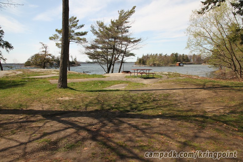 Campsite Photo of Site 19 at Kring Point State Park, New York - Looking at Site from Road