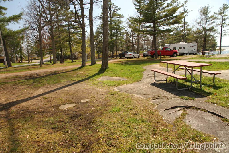 Campsite Photo of Site 19 at Kring Point State Park, New York - Cross Site View