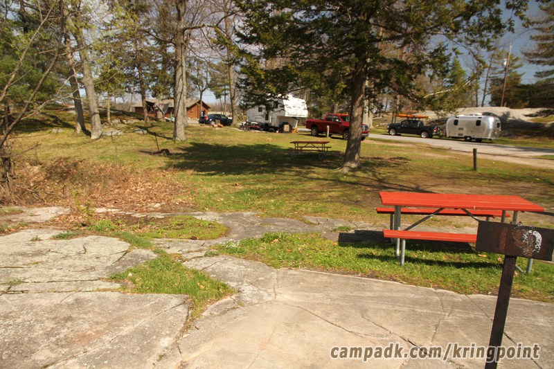 Campsite Photo of Site 19 at Kring Point State Park, New York - Looking Back Towards Road