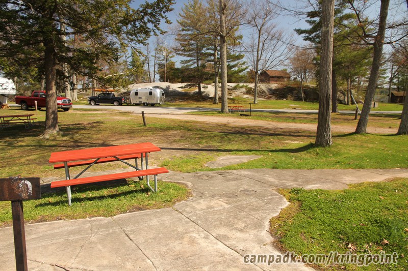 Campsite Photo of Site 19 at Kring Point State Park, New York - Looking Back Towards Road