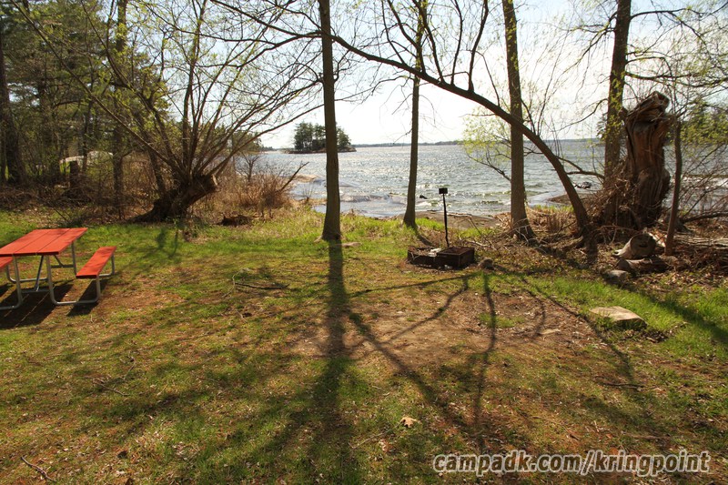 Campsite Photo of Site 2 at Kring Point State Park, New York - Cross Site View