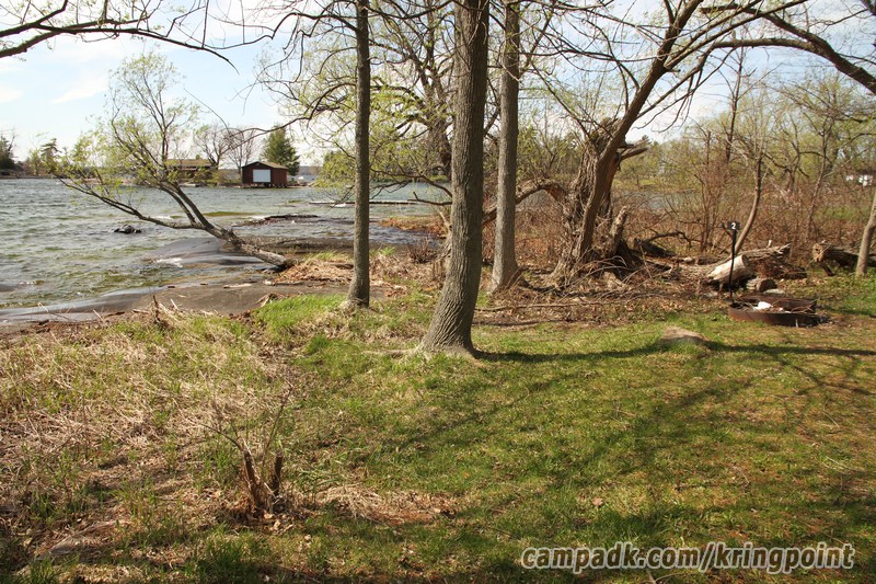 Campsite Photo of Site 2 at Kring Point State Park, New York - Cross Site View