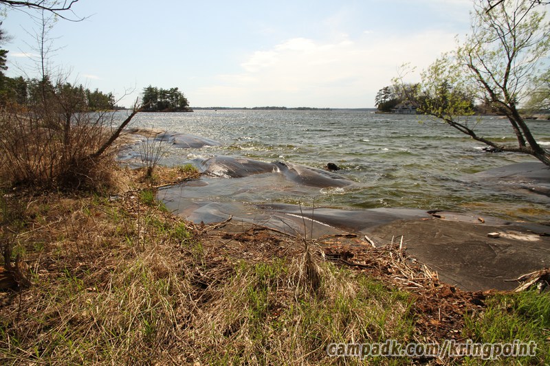 Campsite Photo of Site 2 at Kring Point State Park, New York - Shoreline