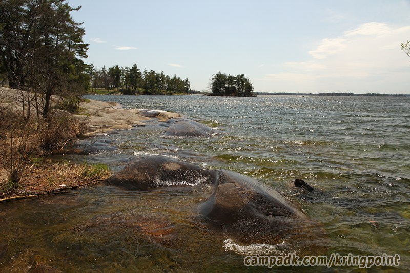 Campsite Photo of Site 2 at Kring Point State Park, New York - View from Shoreline