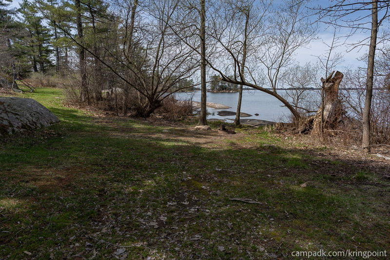 Campsite Photo of Site 2 at Kring Point State Park, New York - Looking at Site from Part Way In