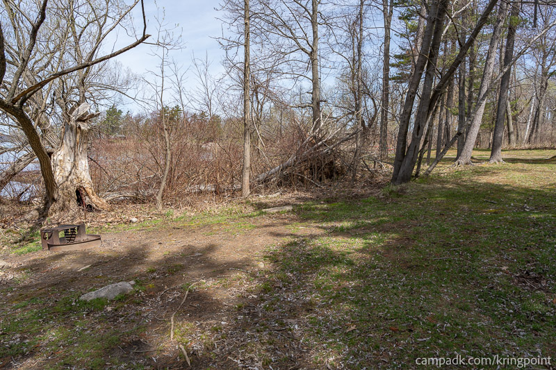 Campsite Photo of Site 2 at Kring Point State Park, New York - Cross Site View