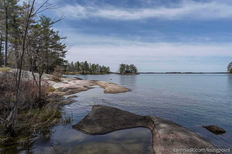 Campsite Photo of Site 2 at Kring Point State Park, New York - View from Shoreline