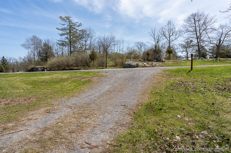 Campsite Photo of Site 2 at Kring Point State Park, New York - Looking Back Towards Road