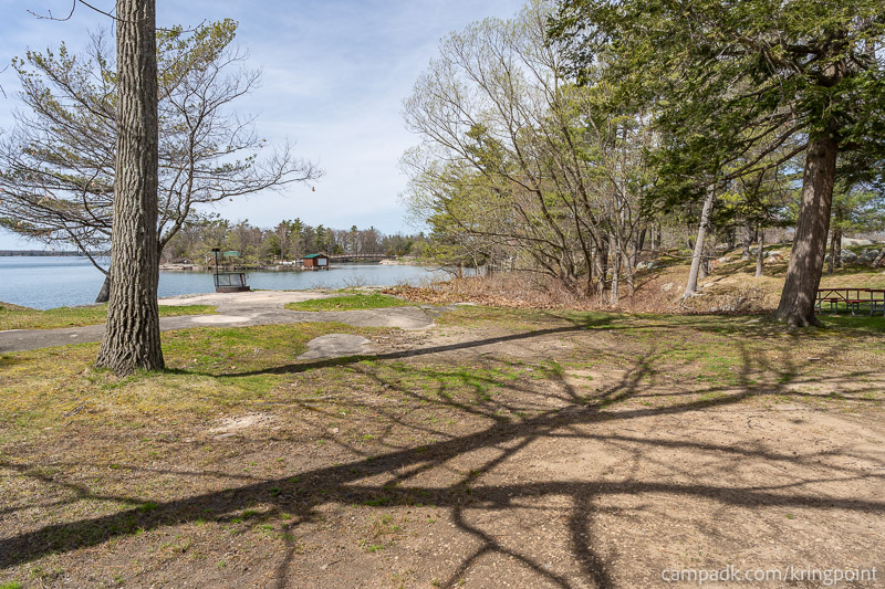 Campsite Photo of Site 19 at Kring Point State Park, New York - Looking at Site from Road