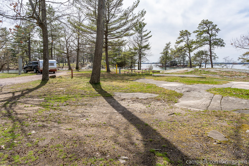 Campsite Photo of Site 19 at Kring Point State Park, New York - Cross Site View