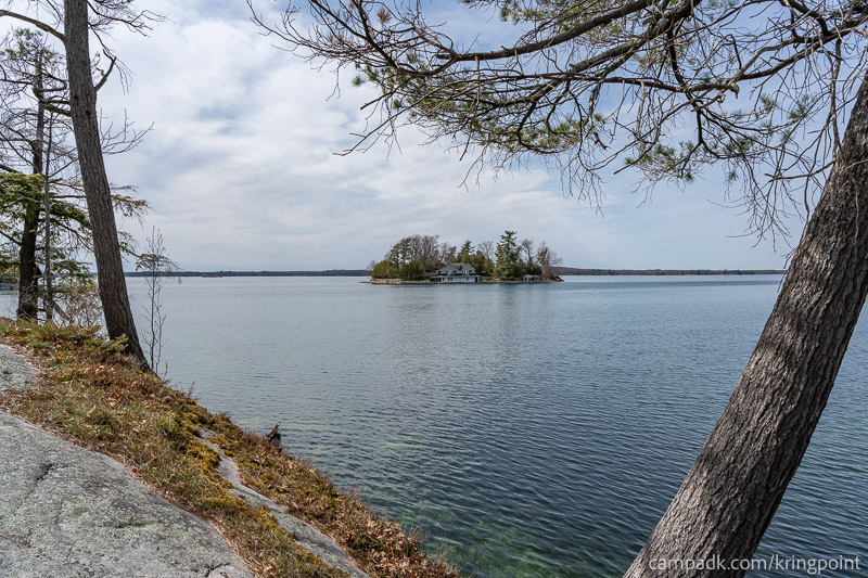 Campsite Photo of Site 19 at Kring Point State Park, New York - View from Shoreline