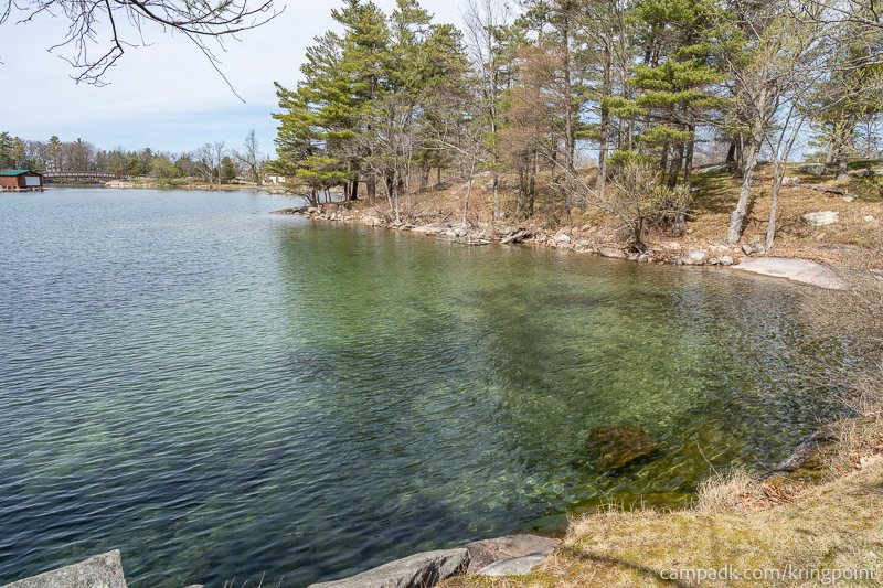 Campsite Photo of Site 19 at Kring Point State Park, New York - View from Shoreline