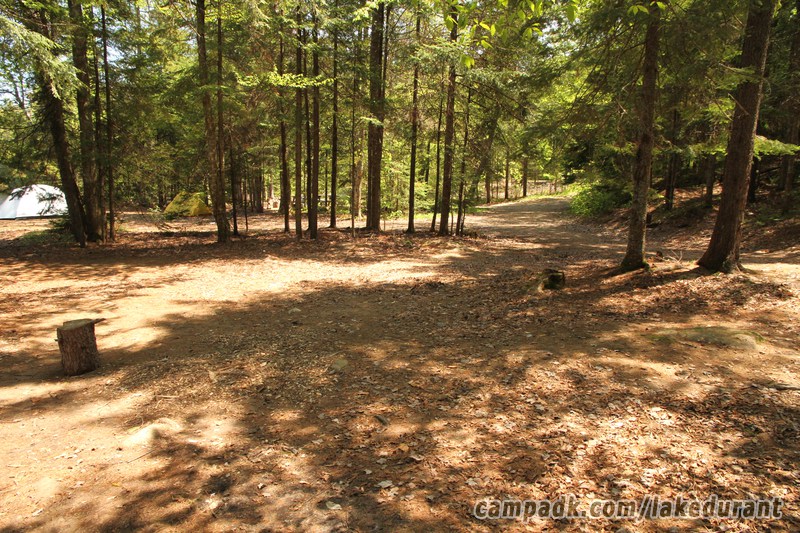 Campsite Photo of Site 42 at Lake Durant Campground, New York - Cross Site View