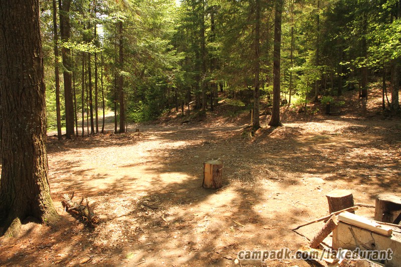 Campsite Photo of Site 42 at Lake Durant Campground, New York - Looking Back Towards Road