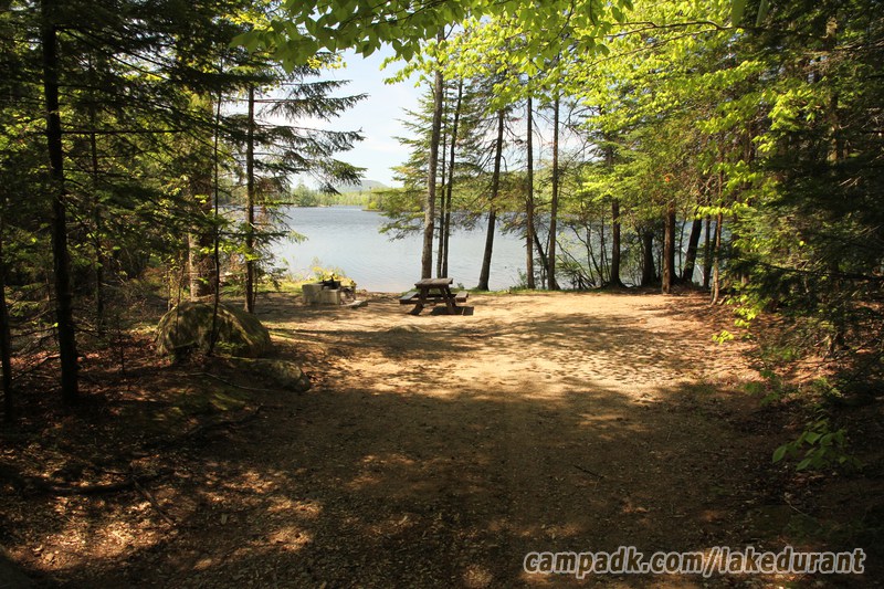 Campsite Photo of Site 51 at Lake Durant Campground, New York - Looking at Site from Part Way In