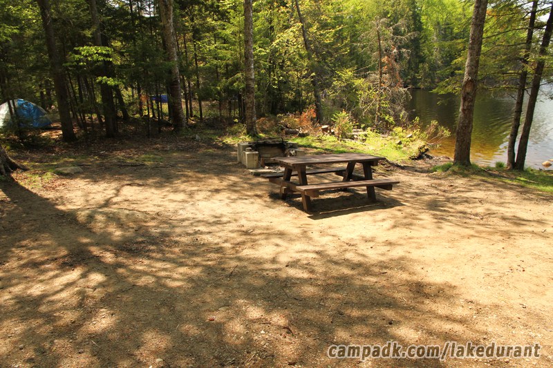 Campsite Photo of Site 51 at Lake Durant Campground, New York - Cross Site View