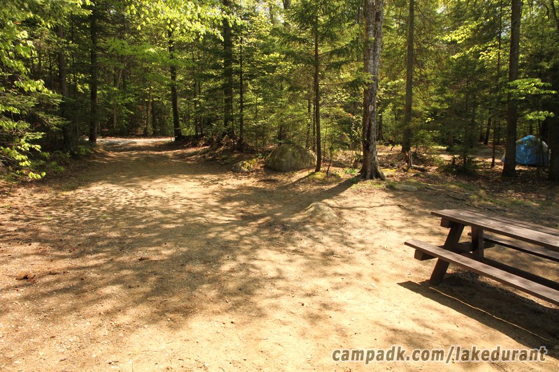 Campsite Photo of Site 51 at Lake Durant Campground, New York - Looking Back Towards Road