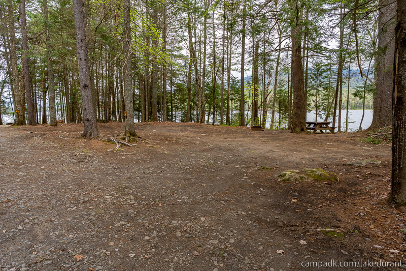 Campsite Photo of Site 42 at Lake Durant Campground, New York - Looking at Site from Part Way In
