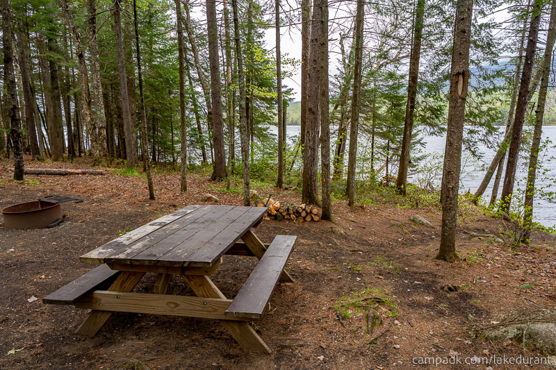Campsite Photo of Site 42 at Lake Durant Campground, New York - Cross Site View