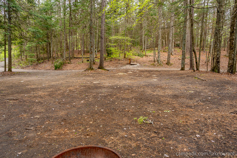Campsite Photo of Site 42 at Lake Durant Campground, New York - Looking Back Towards Road