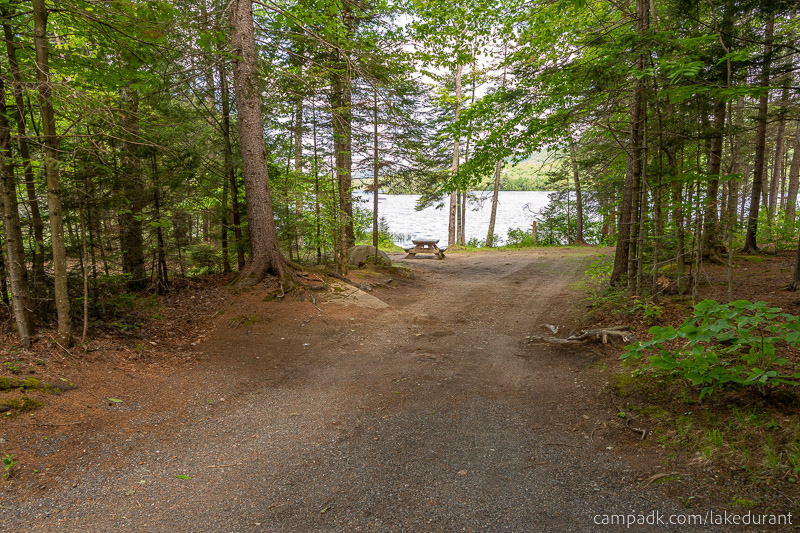 Campsite Photo of Site 51 at Lake Durant Campground, New York - Looking at Site from Road