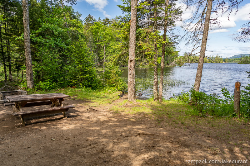 Campsite Photo of Site 51 at Lake Durant Campground, New York - Cross Site View