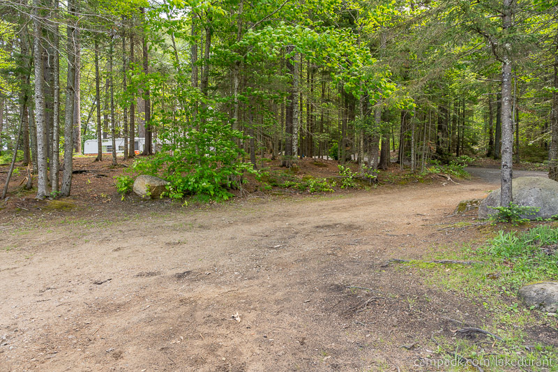 Campsite Photo of Site 51 at Lake Durant Campground, New York - Cross Site View