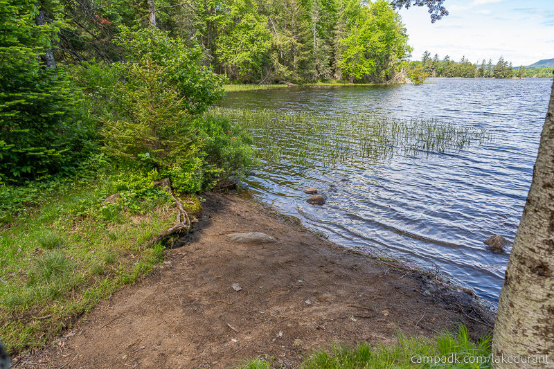 Campsite Photo of Site 51 at Lake Durant Campground, New York - Shoreline