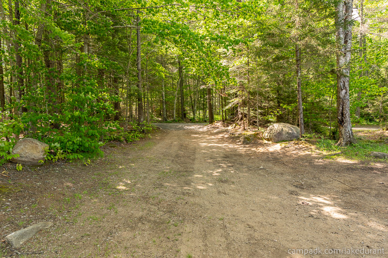 Campsite Photo of Site 51 at Lake Durant Campground, New York - Looking Back Towards Road