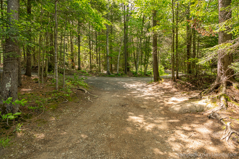 Campsite Photo of Site 51 at Lake Durant Campground, New York - Looking Back Towards Road